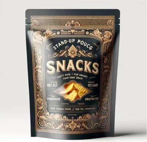 Återförslutningsbar Stand Up Pouch Matförpackning Godis Kex Nöt Aluminiumfoliepåse Plastförpackning Zip Heat Seal Bag