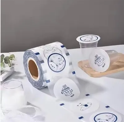 Anpassad engångsbubbla Te Kaffe Dryckskopp Förpackningsfilm Iskopp Tätningsfilm Plast PP-kopp Tätningsfilmrulle